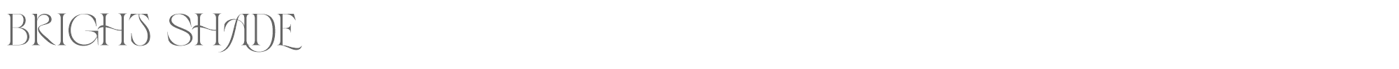 Sample characters Bright Shade Font